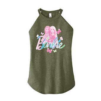 Juniors' Barbie Tie Dye High Neck Tank Top