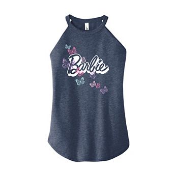 Juniors' Barbie Butterfly High Neck Tank Top
