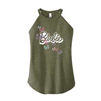 Juniors' Barbie Butterfly High Neck Tank Top