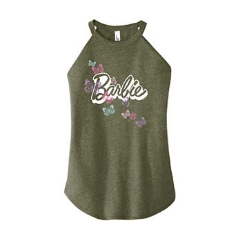 Juniors' Barbie Butterfly High Neck Tank Top