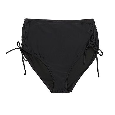 Juniors' Ninety-Nine° Cinched Hi-Waist Swim Bottoms