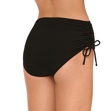 Juniors' Ninety-Nine° Cinched Hi-Waist Swim Bottoms