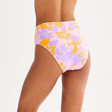 Juniors' Ninety-Nine° Crossover High-Waisted Swim Bottoms