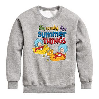 Boys 8-20 Dr. Seuss Summer Graphic Fleece Pullover