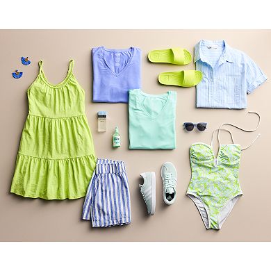 Juniors' Ninety-Nine° Cut-Out Halter One-Piece Swimsuit