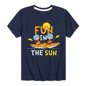Boys 8-20 Dr. Seuss Thing One & Thing Two "Fun In The Sun" Kayaking Graphic Tee