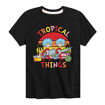 Boys 8-20 Dr. Seuss Thing One & Thing Two "Tropical Things" Graphic Tee