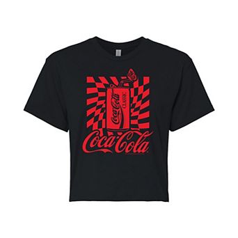 Juniors' Coca-Cola Can Cropped Graphic Tee