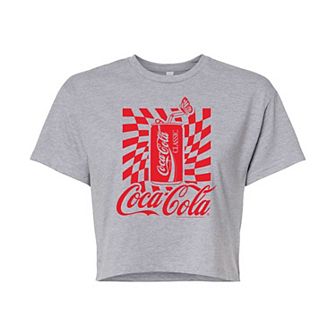 Juniors' Coca-Cola Can Cropped Graphic Tee