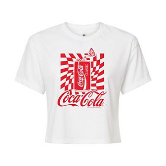 Juniors' Coca-Cola Can Cropped Graphic Tee