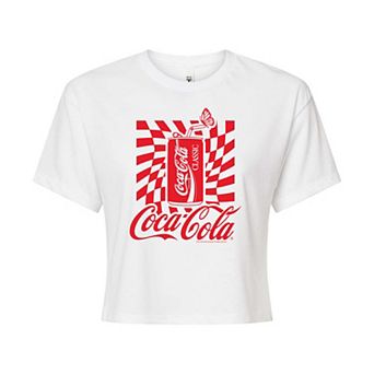 Juniors' Coca-Cola Can Cropped Graphic Tee