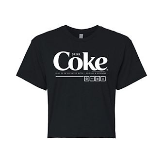 Juniors' Coca-Cola Drink Coke Cropped Graphic Tee