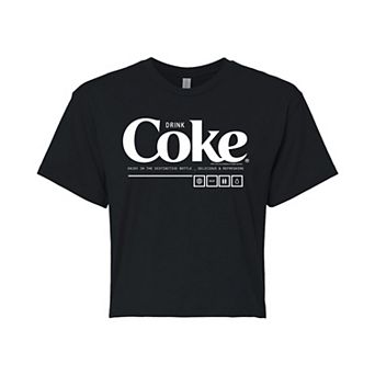 Juniors' Coca-Cola Drink Coke Cropped Graphic Tee