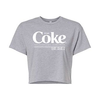 Juniors' Coca-Cola Drink Coke Cropped Graphic Tee