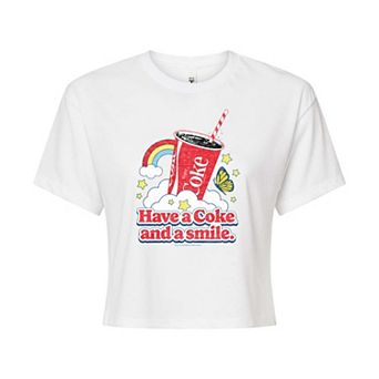Juniors' Coca-Cola Have A Coke Cropped Graphic Tee
