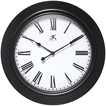 Infinity Instruments 16 in Round Wall Clock with Roman Numerals
