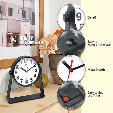 Infinity Instruments 6-in. Round Tabletop Clock