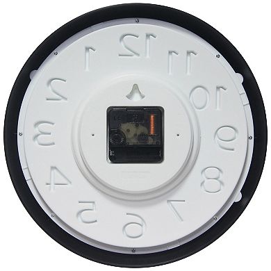 Infinity Instruments 10.75-in. Round Wall Clock with Raised Arabic Numerals