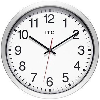 Infinity Instruments 14 in Round Wall Clock with Silent Movement