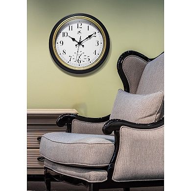 Infinity Instruments 12-in. Round Wall Clock with Built-In Thermometer