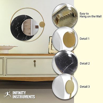 Infinity Instruments 19.5-in. Round Wall Mirror