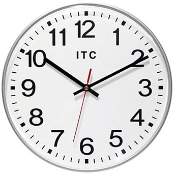 Infinity Instruments 12 in Round Wall Clock with Silent Movement