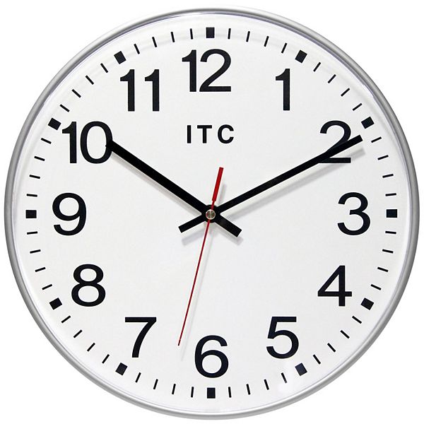 Infinity Instruments 12in. Round Wall Clock with Silent Movement