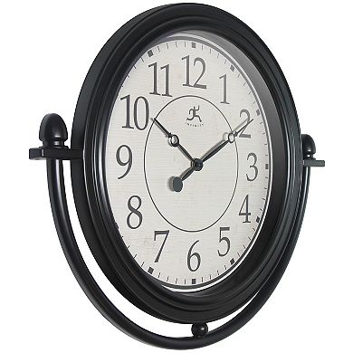 Infinity Instruments 15.75-in. Round Wall Clock with Metal Detail
