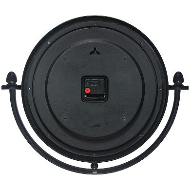 Infinity Instruments 15.75-in. Round Wall Clock with Metal Detail