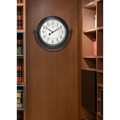 Infinity Instruments 15.75-in. Round Wall Clock with Metal Detail