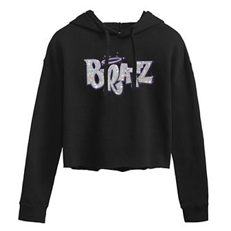 Juniors' Bratz Logo Cropped Hoodie