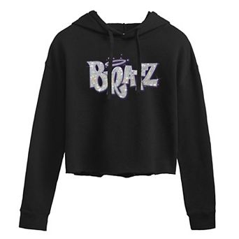 Juniors' Bratz Logo Cropped Hoodie