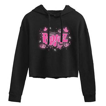 Juniors' Bratz Y2K Butterfly Logo Cropped Hoodie