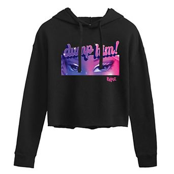 Juniors' Bratz Dump Him Cropped Hoodie