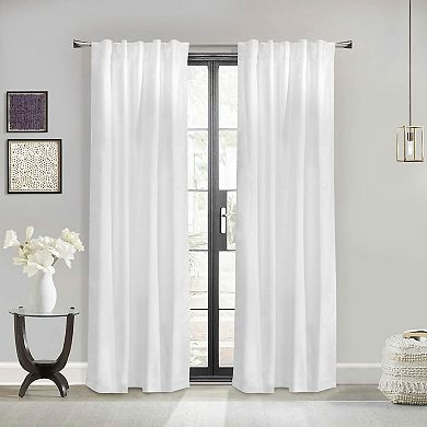 Myne Decor Weathermate Topsions Curtain Panel Pair each 40 x 84 in White