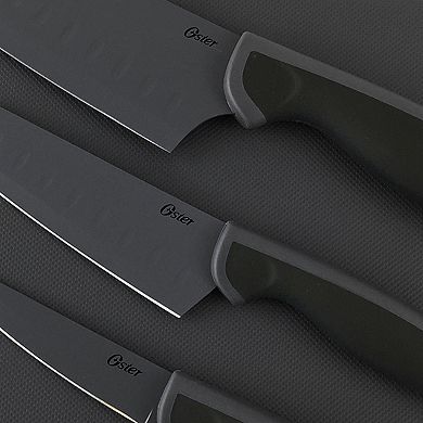 Oster Cocina Slice Craft 4 Piece Cutlery Knife Set with Cutting Board in Black