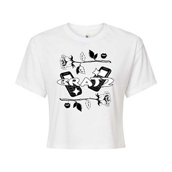 Juniors' Bratz Y2K Logo Cropped Tee