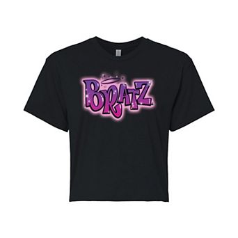 Juniors' Bratz Airbrush Logo Cropped Tee