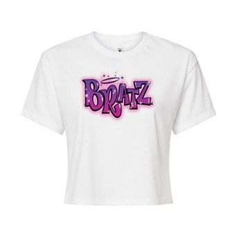 Juniors' Bratz Airbrush Logo Cropped Tee