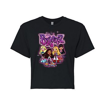 Juniors' Bratz Doll Group Cropped Tee