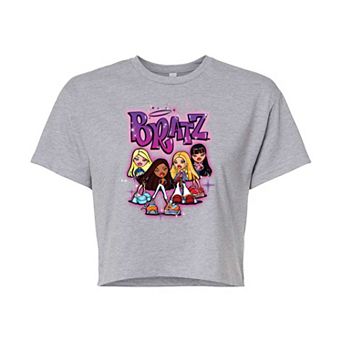 Juniors' Bratz Doll Group Cropped Tee