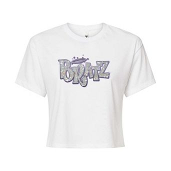 Juniors' Bratz Sparkle Logo Cropped Tee