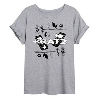 Juniors' Bratz Y2K Logo Oversized Tee