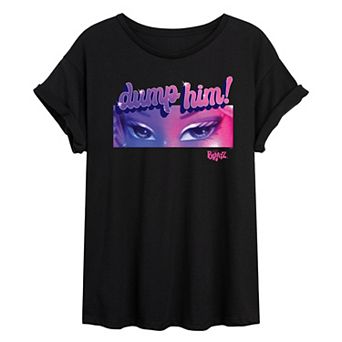 Juniors' Bratz Dump Him Oversized Tee