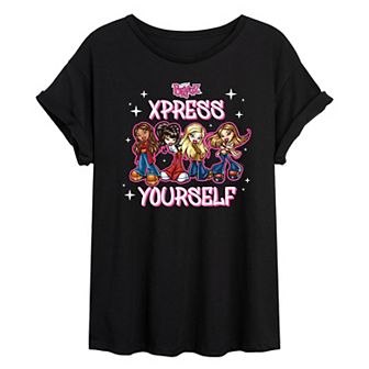 Juniors' Bratz Xpress Yourself Oversized Tee