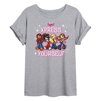 Juniors' Bratz Xpress Yourself Oversized Tee