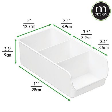 mDesign Plastic Food Storage Bin Organizer for Kitchen Cabinet - 4 Pack