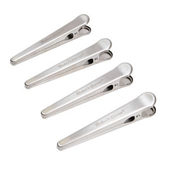 Baker's Secret Stainless Steel Non-rusting Set of 4 Bag Clip Set