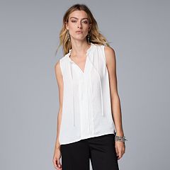 EHQJNJ Female White Blouses for Women Dressy Women's Sleeveless T