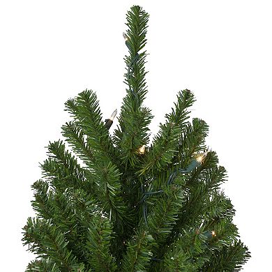 Northlight Pre-Lit Slim Alpine Artificial Christmas Tree 3-piece Set